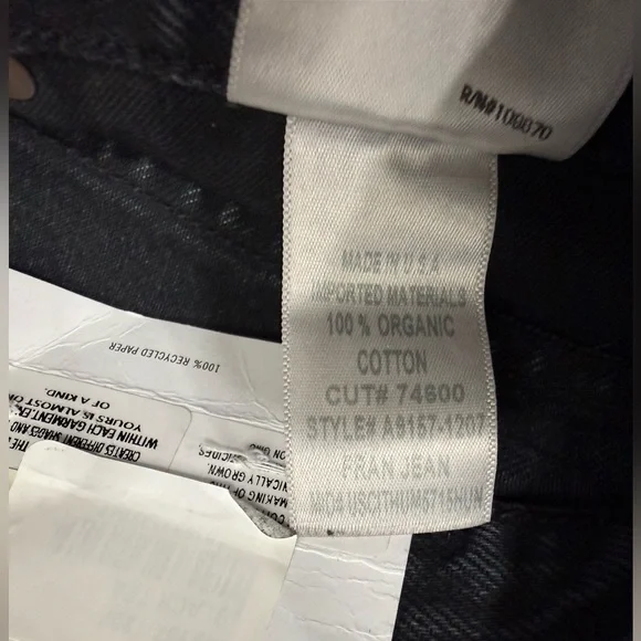 NWT AGOLDE FRAN JEAN LOW SLUNG EASY STRAIGHT in Black Tea Sz 26 - Picture 12 of 14